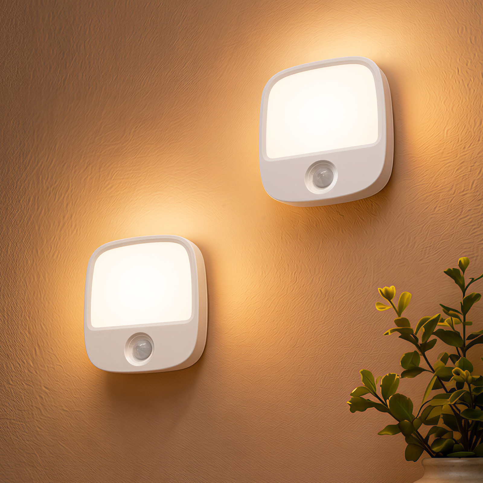 EZVALO Rechargeable Motion Sensor Night Lights, 4 Pack Magnetic Stick-On LED Lights, 3 Color Temperatures, 10%-100% Dimming & Memory, 1000mAh Light for Closet, Bedroom, Hallway, Stairs, Bathroom