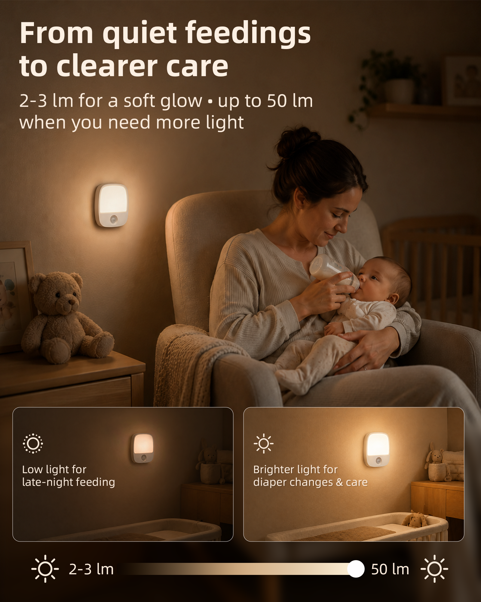 EZVALO Rechargeable Motion Sensor Night Lights, 4 Pack Magnetic Stick-On LED Lights, 3 Color Temperatures, 10%-100% Dimming & Memory, 1000mAh Light for Closet, Bedroom, Hallway, Stairs, Bathroom