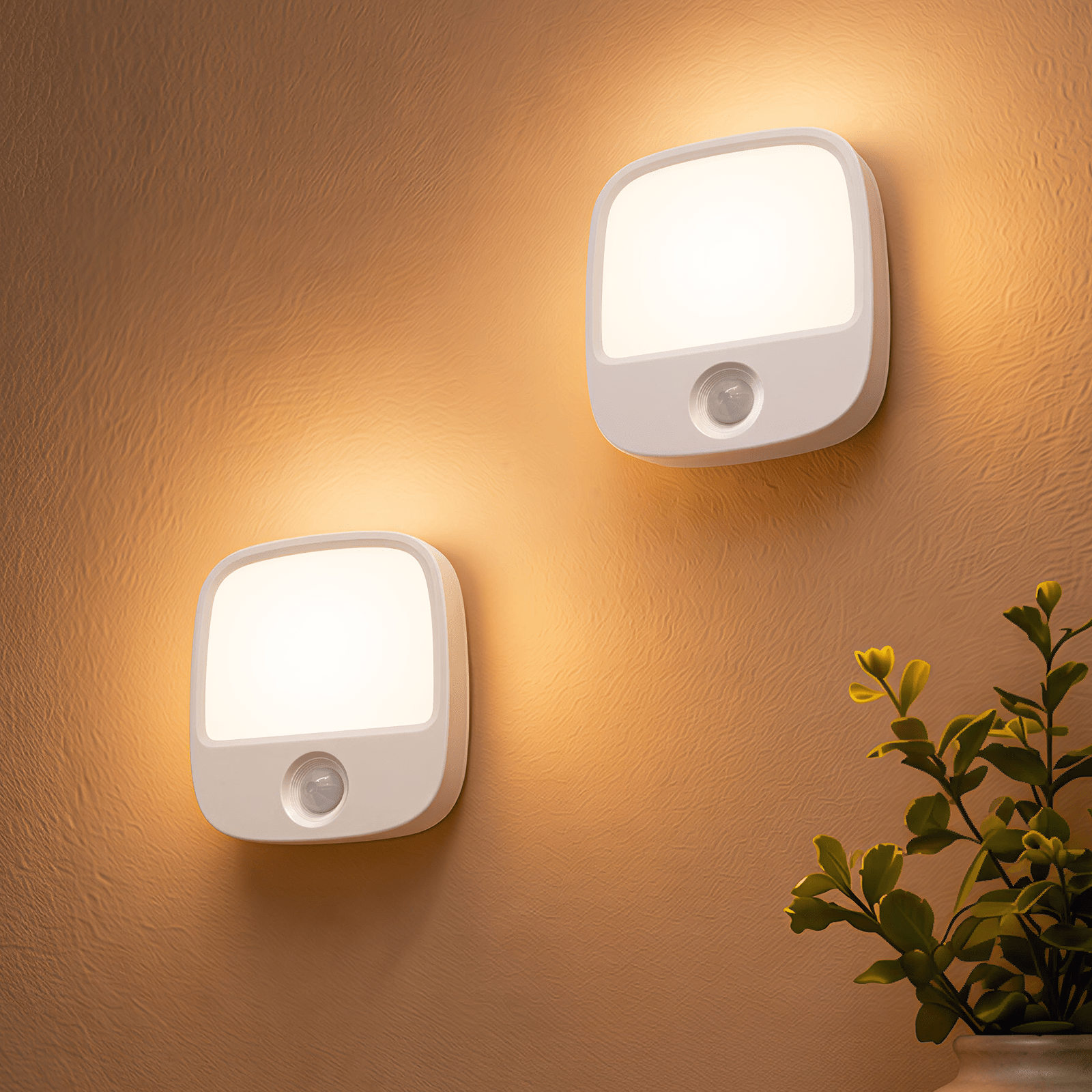 EZVALO Rechargeable Motion Sensor Night Lights, 4 Pack Magnetic Stick-On LED Lights, 3 Color Temperatures, 10%-100% Dimming & Memory, 1000mAh Light for Closet, Bedroom, Hallway, Stairs, Bathroom - EZVALO