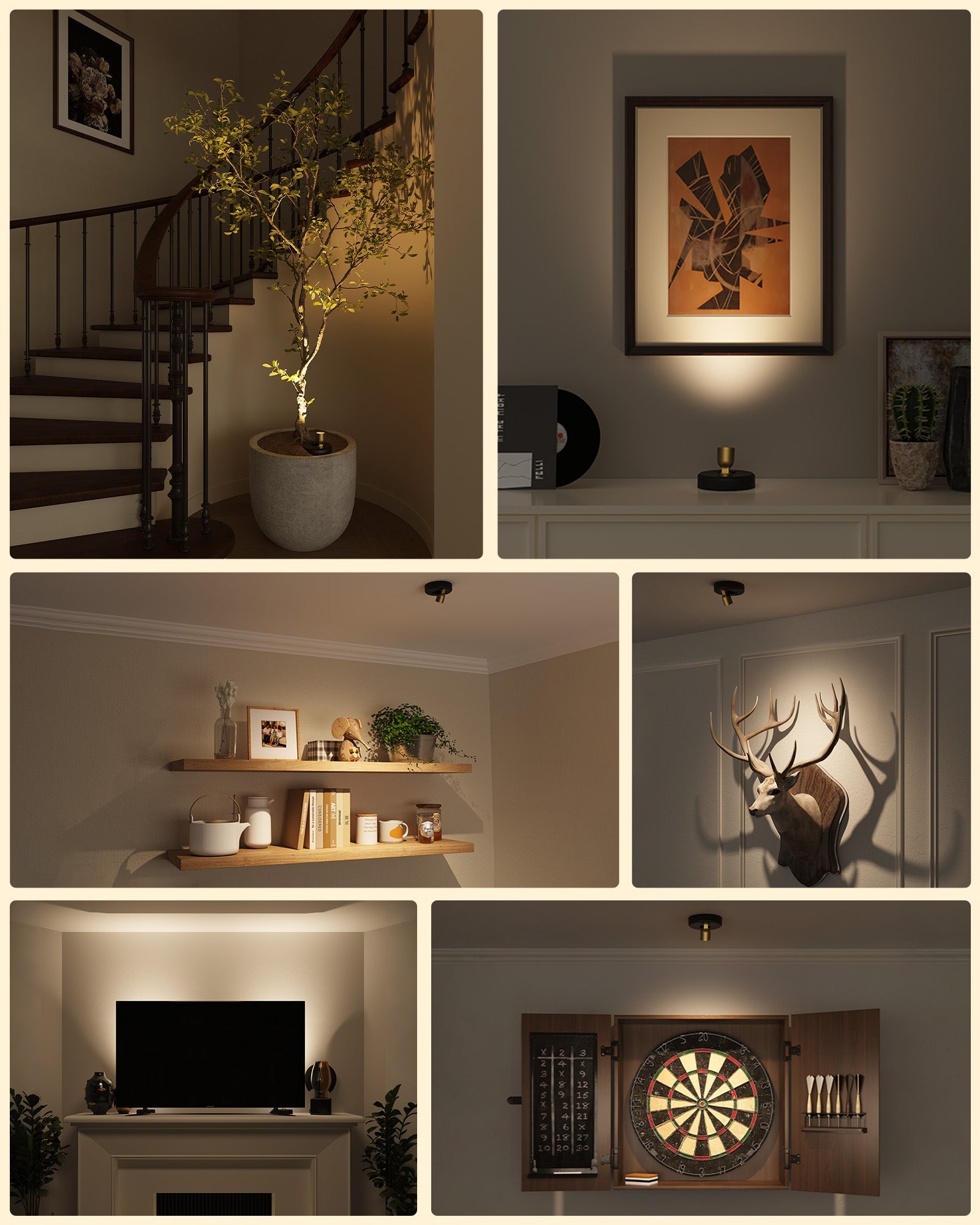 EZVALO Spotlight Indoor with Remote, 4000mAh Rechargeable Battery-Powered Plant Spot Lights, Wireless Mini Uplights with Dimmable & 3-CCT, Timer, Accent Lighting for Pictures, Art, Displays (2-Pack) - EZVALO