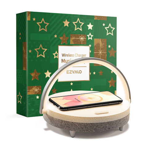 EZVALO EzFlex C 4-in-1 Music Bedside Lamp with Wireless Charger Christmas Special