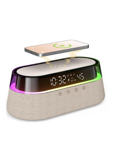 EZVALO EzChrono Pro 6-in-1 Radio Alarm Clock with Wireless Charging 15W - EZVALO