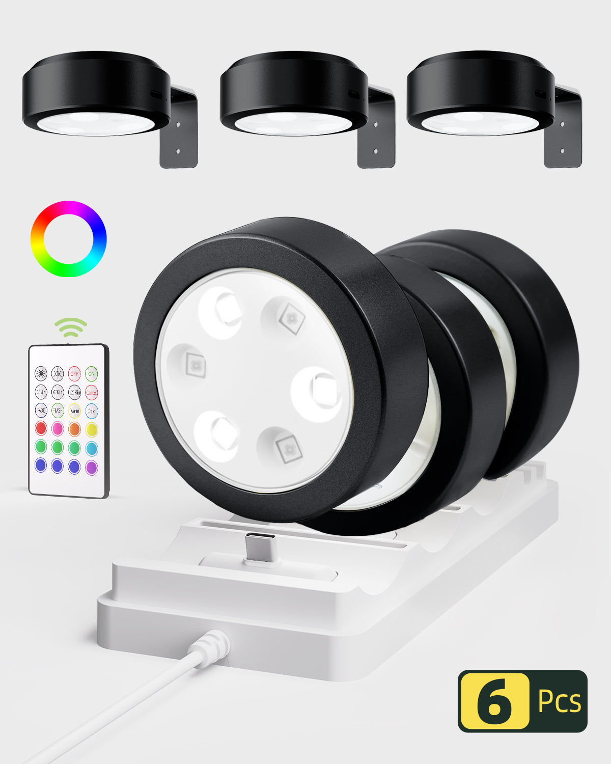 EZVALO RGB Picture Lights for Wall with Charging Station