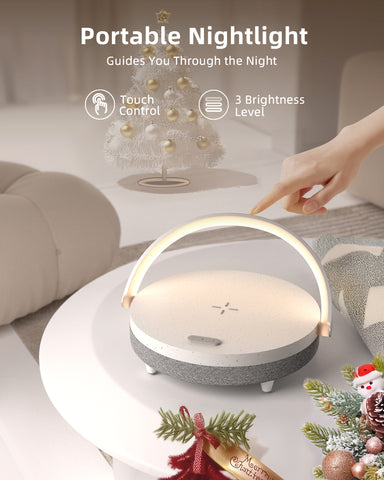 EZVALO EzFlex C 4-in-1 Music Bedside Lamp with Wireless Charger Christmas Special