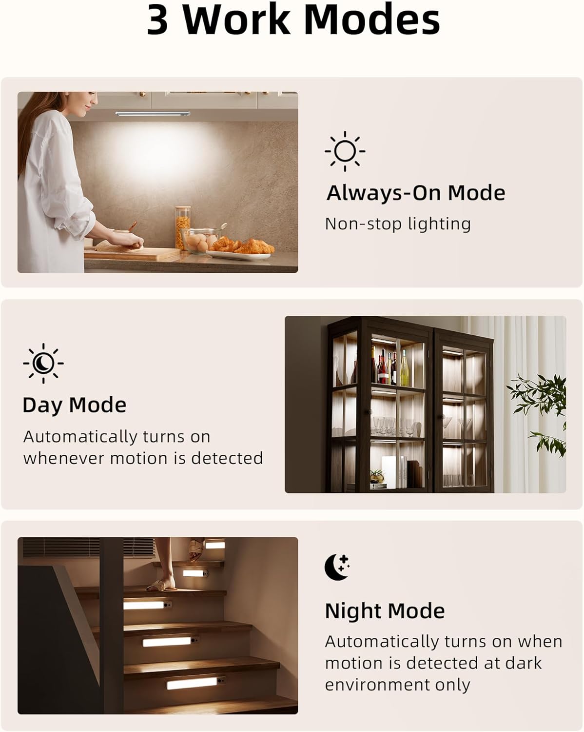 EZVALO Lite23 Wireless LED Closet Light – Motion Sensor, Remote Dimmable