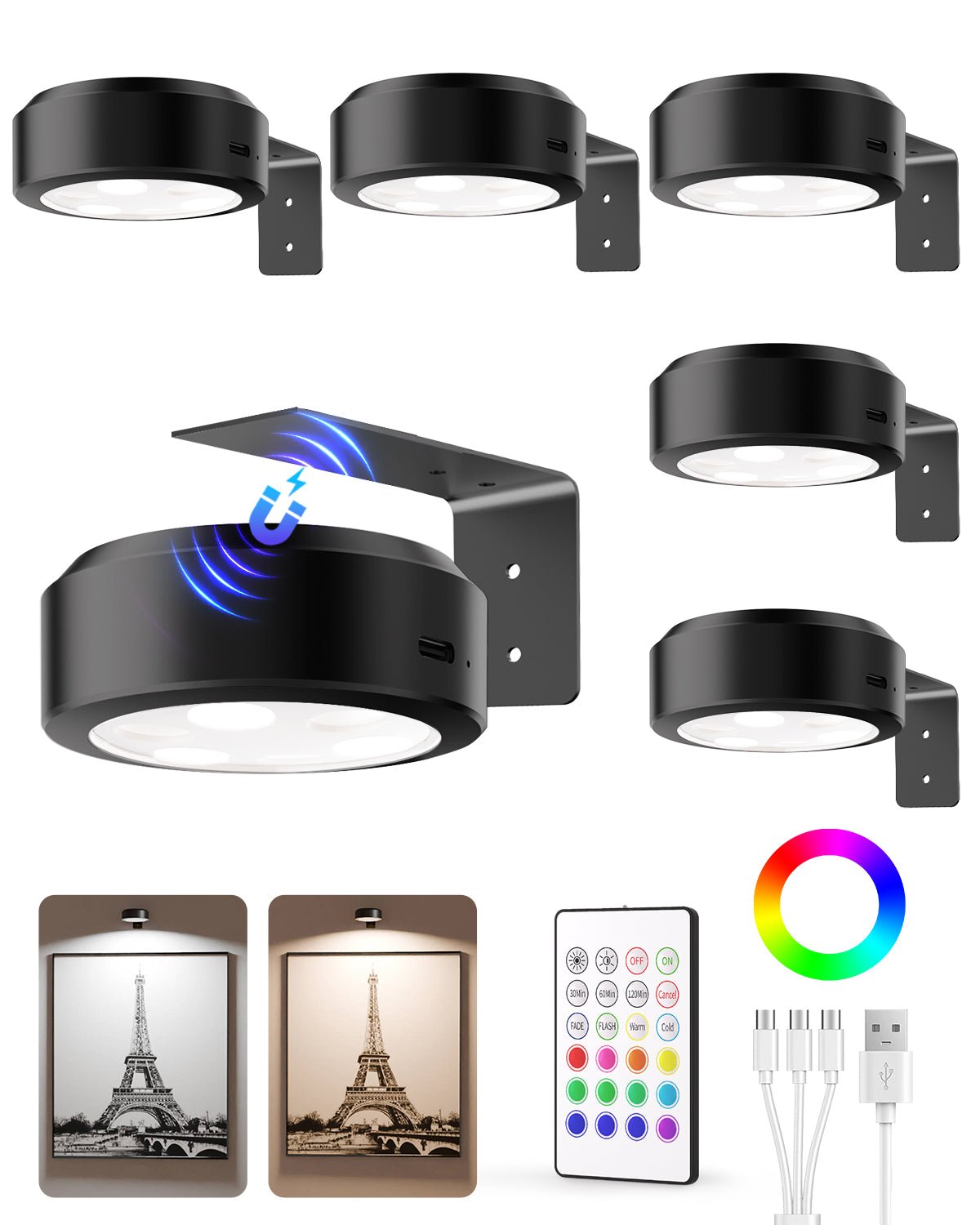 EZVALO Wall Lights for Pictures,Gallery,Frame(6 Pack)*10 - EZVALO